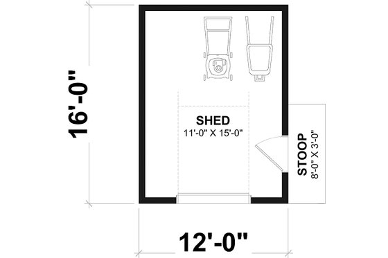 Floor Plan - Main Floor for Country House Plan #23-2823, 0 bath
