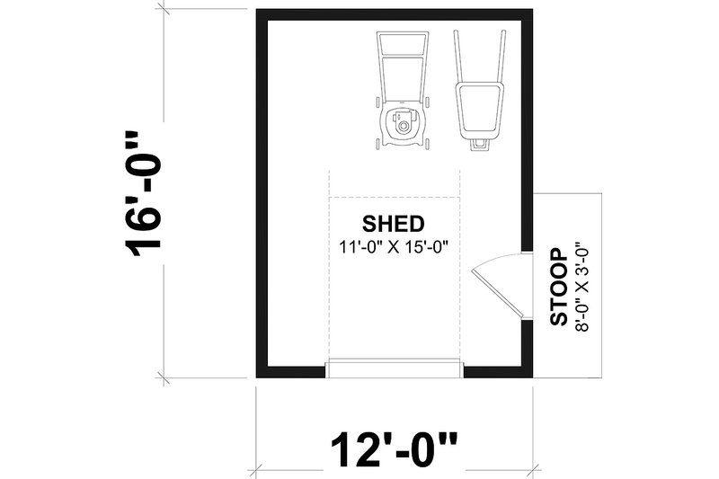 House Blueprint - Floor Plan - Main Floor for Country House Plan #23-2823, 0 bath