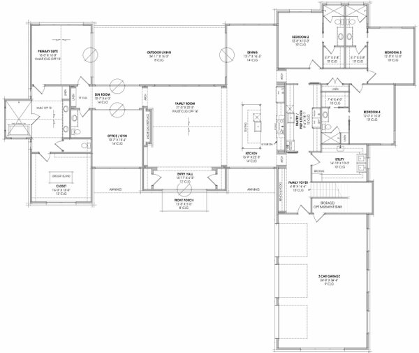 Dream House Plan - Modern Floor Plan - Main Floor Plan #1096-185
