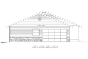 Exterior - Other Elevation for Bungalow House Plan #117-802 - 3 bed, 2 bath