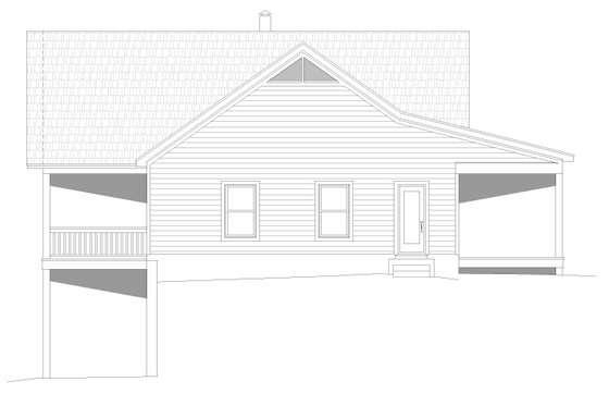 Exterior - Other Elevation 1 for Traditional House Plan #932-421 - 2 bed, 2 bath