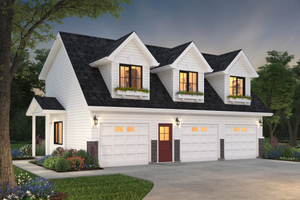 Traditional Exterior - Front Elevation Plan #18-318