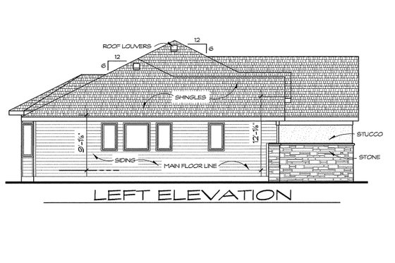 Exterior - Other Elevation for Traditional House Plan #20-2100 - 2 bed, 2 bath