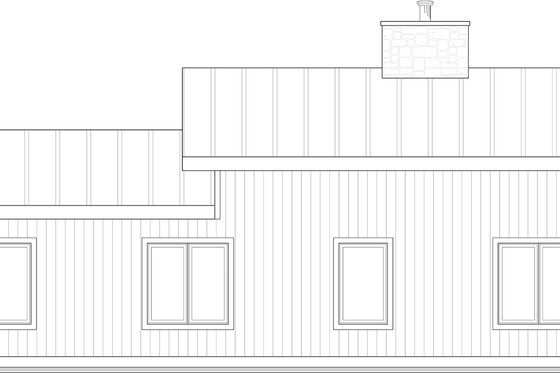 Exterior - Rear Elevation for Modern House Plan #23-2897 - 3 bed, 2 bath