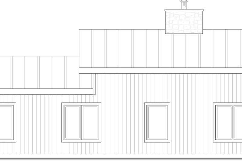 House Design - Exterior - Rear Elevation for Modern House Plan #23-2897 - 3 bed, 2 bath
