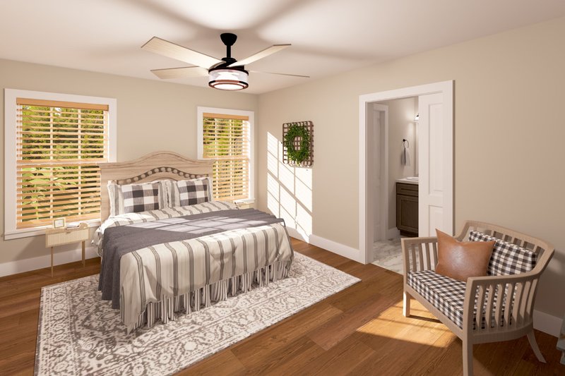 Home Plan - Interior - Master Bedroom for European House Plan #44-138 - 3 bed, 2 bath
