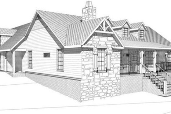 Exterior - Other Elevation 6 for Cabin House Plan #123-113 - 4 bed, 3.5 bath