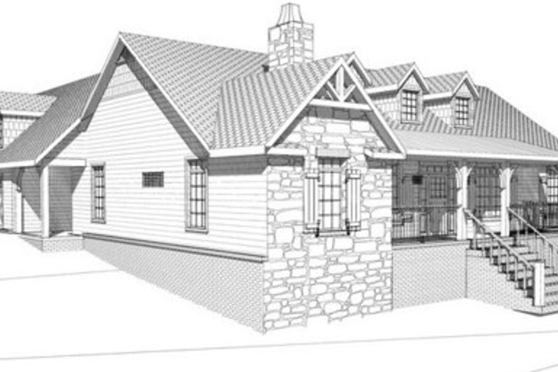 Dream House Plan - Exterior - Other Elevation 6 for Cabin House Plan #123-113 - 4 bed, 3.5 bath