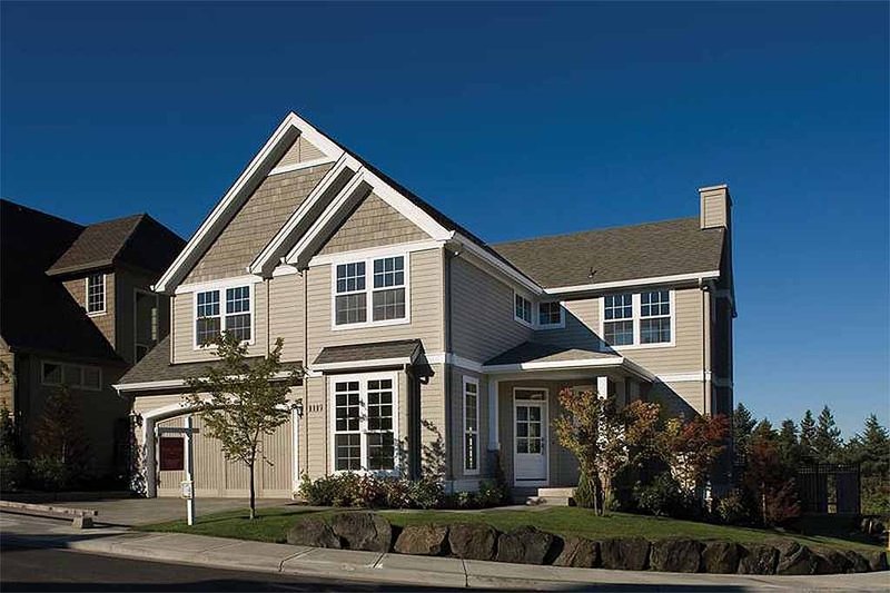 House Blueprint - Front View - 2450 square foot Craftsman Home
