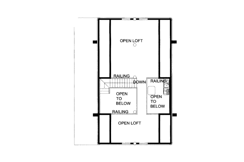 Dream House Plan - Floor Plan - Other Floor for Log House Plan #117-596 - 1 bed, 1 bath