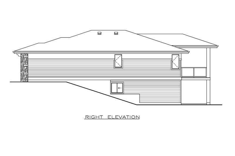 House Blueprint - Exterior - Other Elevation 1 for Modern House Plan #1100-31 - 2 bed, 2.5 bath