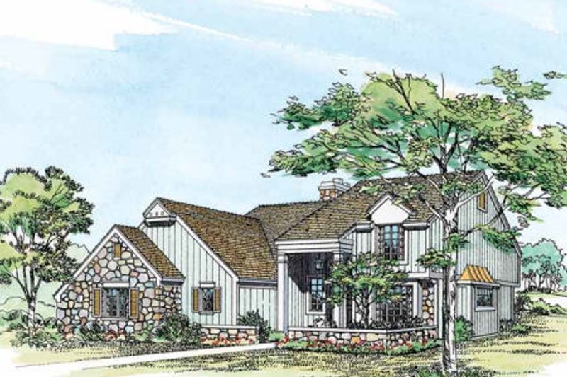 Dream House Plan - Exterior - Other Elevation for Craftsman House Plan #72-125 - 3 bed, 2.5 bath