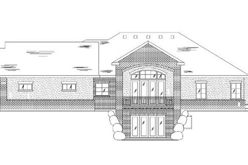 Dream House Plan - Exterior - Rear Elevation for Traditional House Plan #5-257 - 5 bed, 4 bath