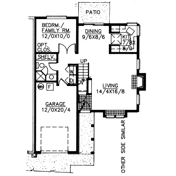 Traditional Floor Plan - Main Floor Plan #303-254