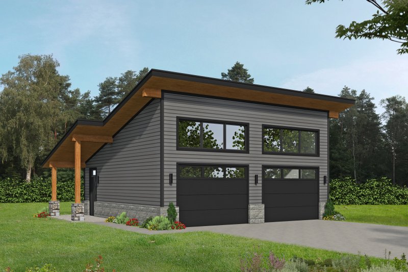 House Blueprint - Contemporary Exterior - Front Elevation Plan #932-465