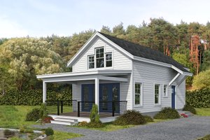 Contemporary Exterior - Front Elevation Plan #932-1127