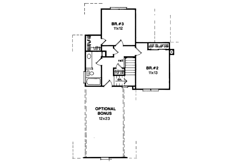 Dream House Plan - Floor Plan - Upper Floor for European House Plan #41-137 - 3 bed, 2.5 bath