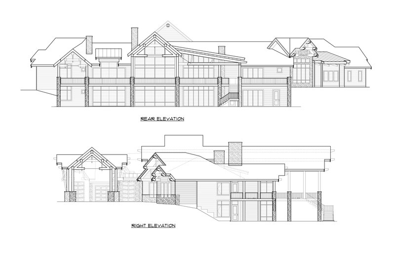 House Blueprint - Exterior - Other Elevation 4 for Classical House Plan #1066-86 - 5 bed, 7.5 bath