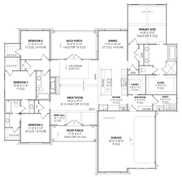 European Floor Plan - Main Floor Plan #1096-89