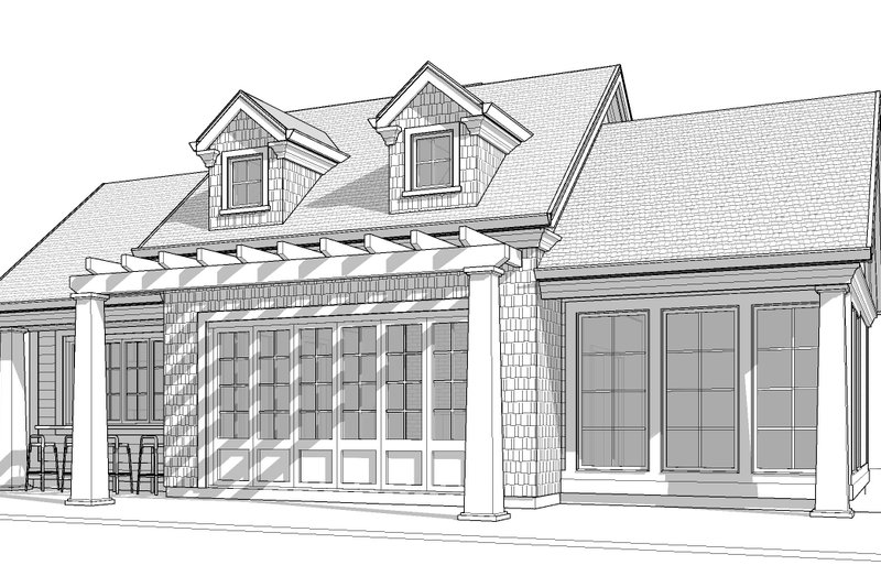 House Blueprint - Exterior - Front Elevation 8 for Beach House Plan #1114-31 - 1 bed, 1 bath