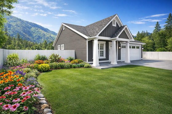 Exterior - Front Elevation 3 for Craftsman House Plan #1060-449 - 2 bed, 2 bath