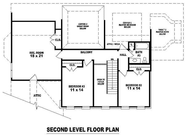 European Floor Plan - Upper Floor Plan #81-1149