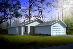 Ranch Exterior - Front Elevation Plan #1-1268