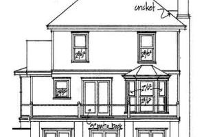 Exterior - Rear Elevation for Victorian House Plan #322-110 - 3 bed, 2.5 bath