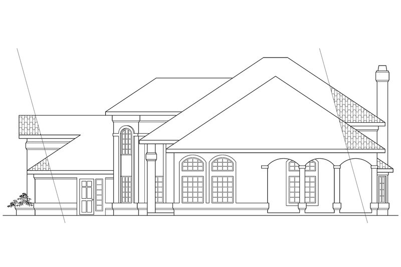 Home Plan - Exterior - Other Elevation for Mediterranean House Plan #124-645 - 4 bed, 3 bath