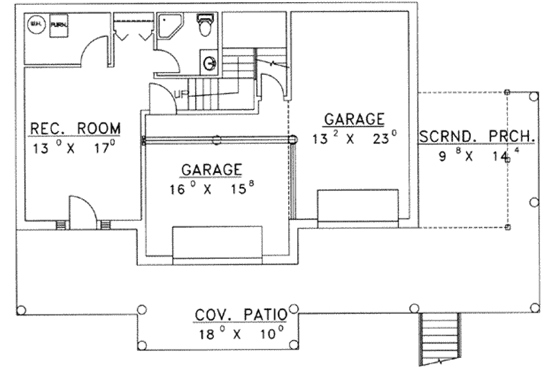 Dream House Plan - Floor Plan - Lower Floor House Plan #117-459 - 3 bed, 3.5 bath
