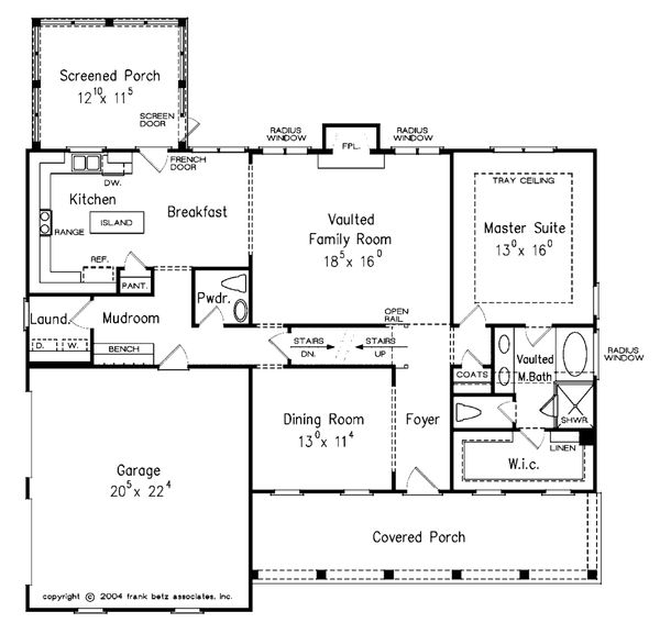 Country Floor Plan - Main Floor Plan #927-9