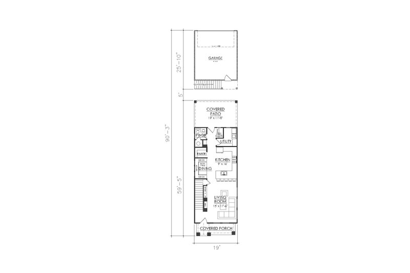 Home Plan - Floor Plan - Main Floor for Craftsman House Plan #1098-5 - 3 bed, 2 bath