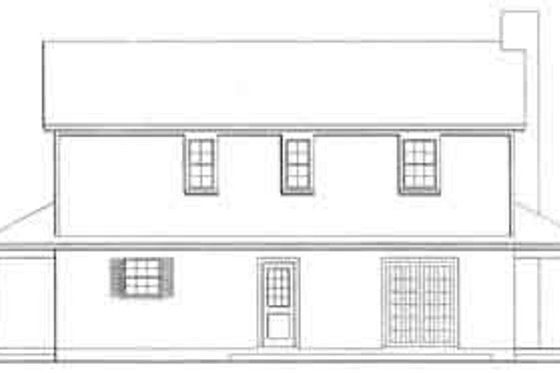 Exterior - Rear Elevation for Country House Plan #406-249 - 3 bed, 2.5 bath