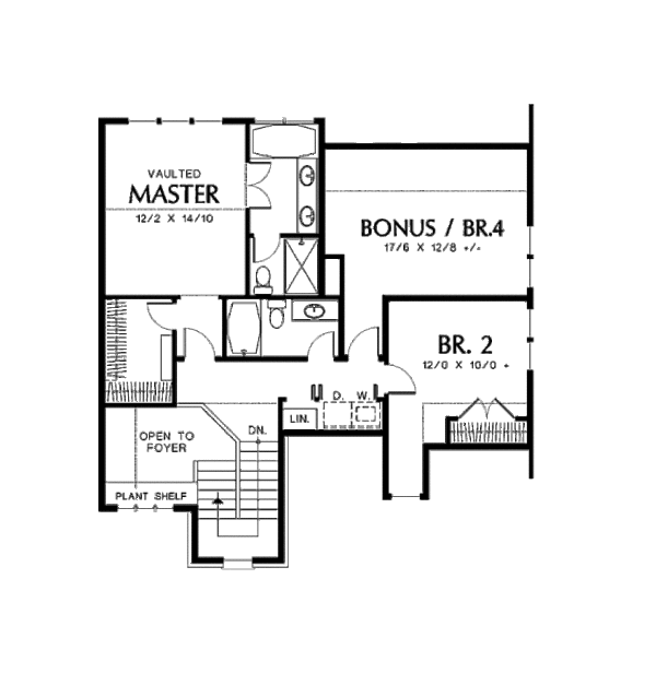 Home Plan - European Floor Plan - Upper Floor Plan #48-320