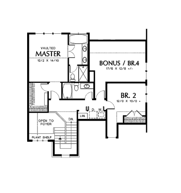 European Floor Plan - Upper Floor Plan #48-320