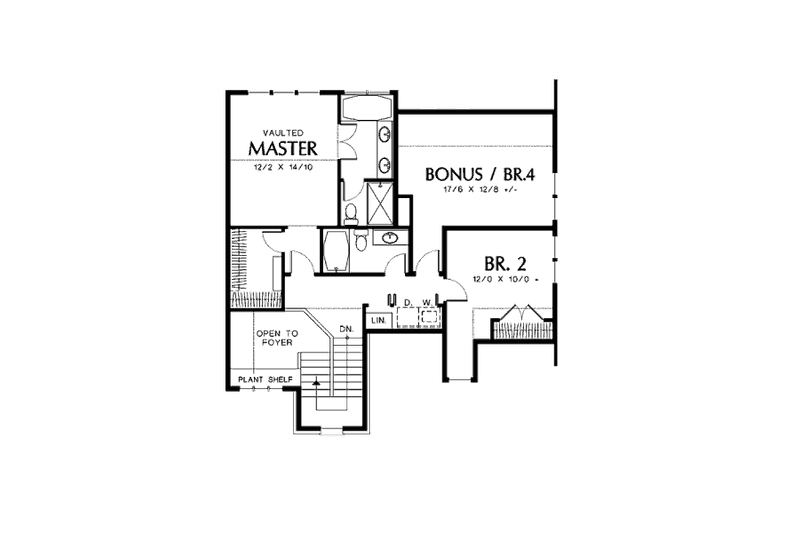 Home Plan - Floor Plan - Upper Floor for European House Plan #48-320 - 4 bed, 3 bath