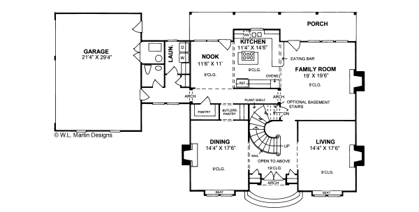 House Blueprint - European Floor Plan - Main Floor Plan #20-320