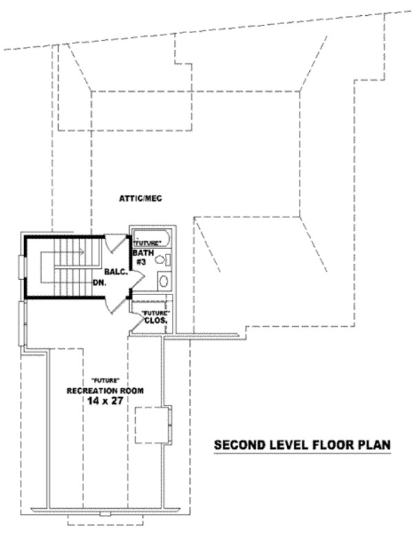 European Floor Plan - Upper Floor Plan #81-1278