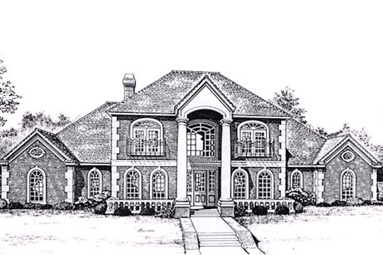 Exterior - Front Elevation for Colonial House Plan #310-947 - 4 bed, 3.5 bath