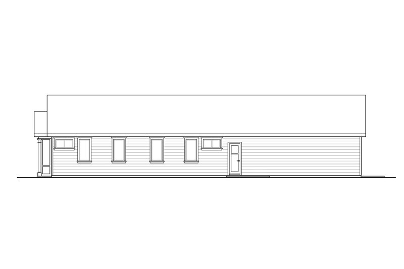 Dream House Plan - Exterior - Rear Elevation for Ranch House Plan #124-1289 - 2 bed, 2 bath