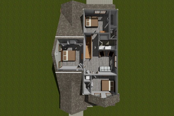 House Blueprint - Cottage Floor Plan - Upper Floor Plan #513-2248