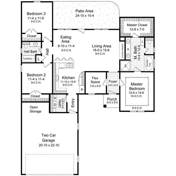 House Plan Design - Traditional Floor Plan - Main Floor Plan #21-161