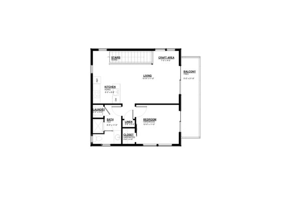 Modern Floor Plan - Upper Floor Plan #895-112