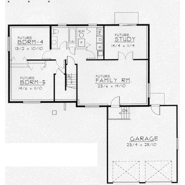 Traditional Floor Plan - Lower Floor Plan #112-108