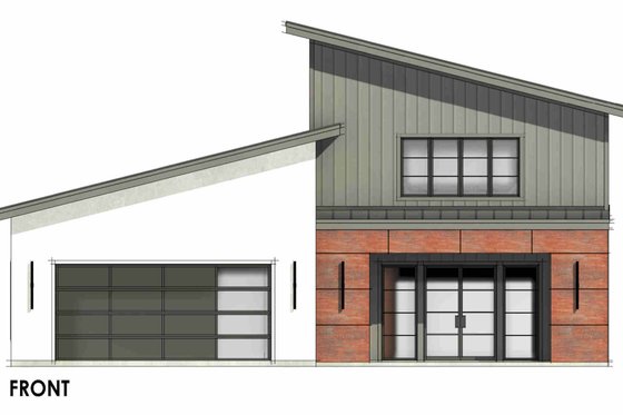 Exterior - Front Elevation 8 for Modern House Plan #1096-178 - 4 bed, 3.5 bath