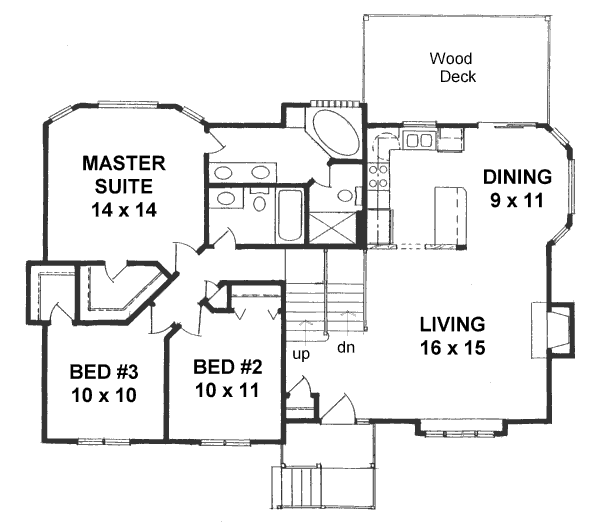 Architectural House Design - Traditional Floor Plan - Main Floor Plan #58-170