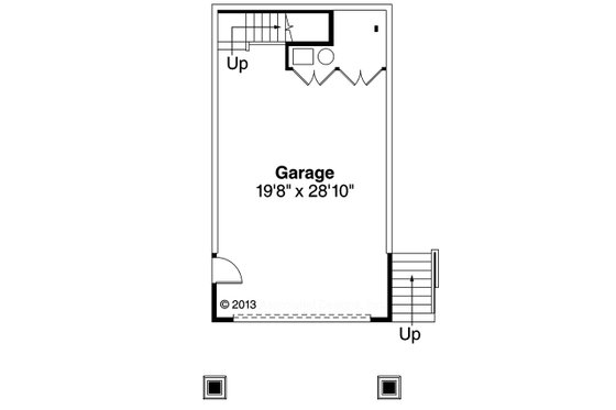 Floor Plan - Lower Floor for Country House Plan #124-917 - 1 bed, 2 bath