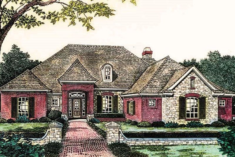 Home Plan - European Exterior - Front Elevation Plan #310-831