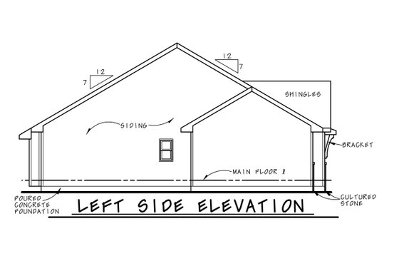 Exterior - Other Elevation 1 for Farmhouse House Plan #20-2547 - 3 bed, 2.5 bath