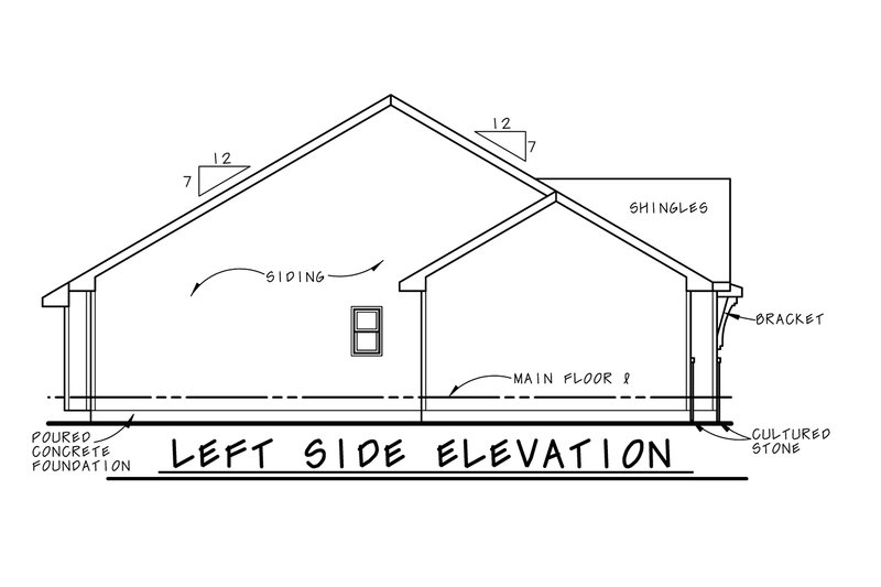 House Design - Exterior - Other Elevation 1 for Farmhouse House Plan #20-2547 - 3 bed, 2.5 bath
